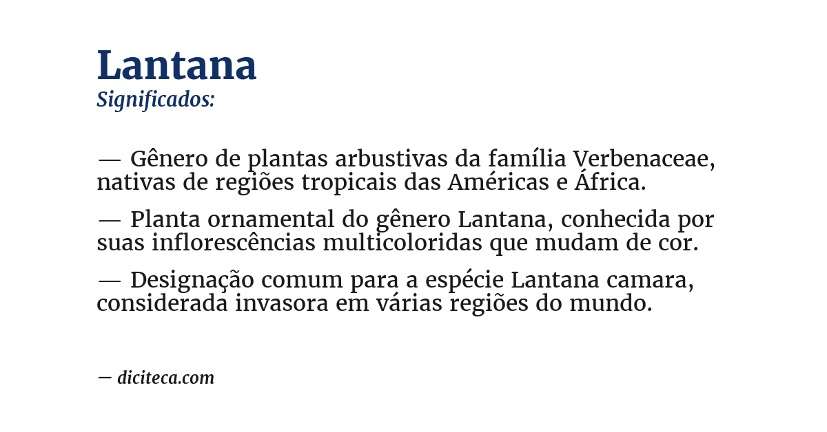 Significado de lantana