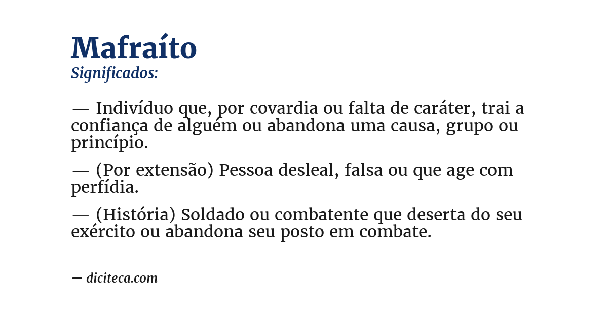 Significado de mafraíto