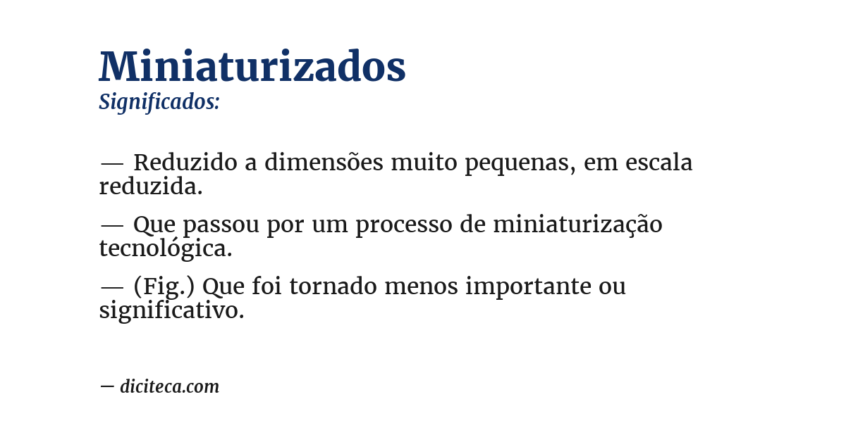Significado de miniaturizados