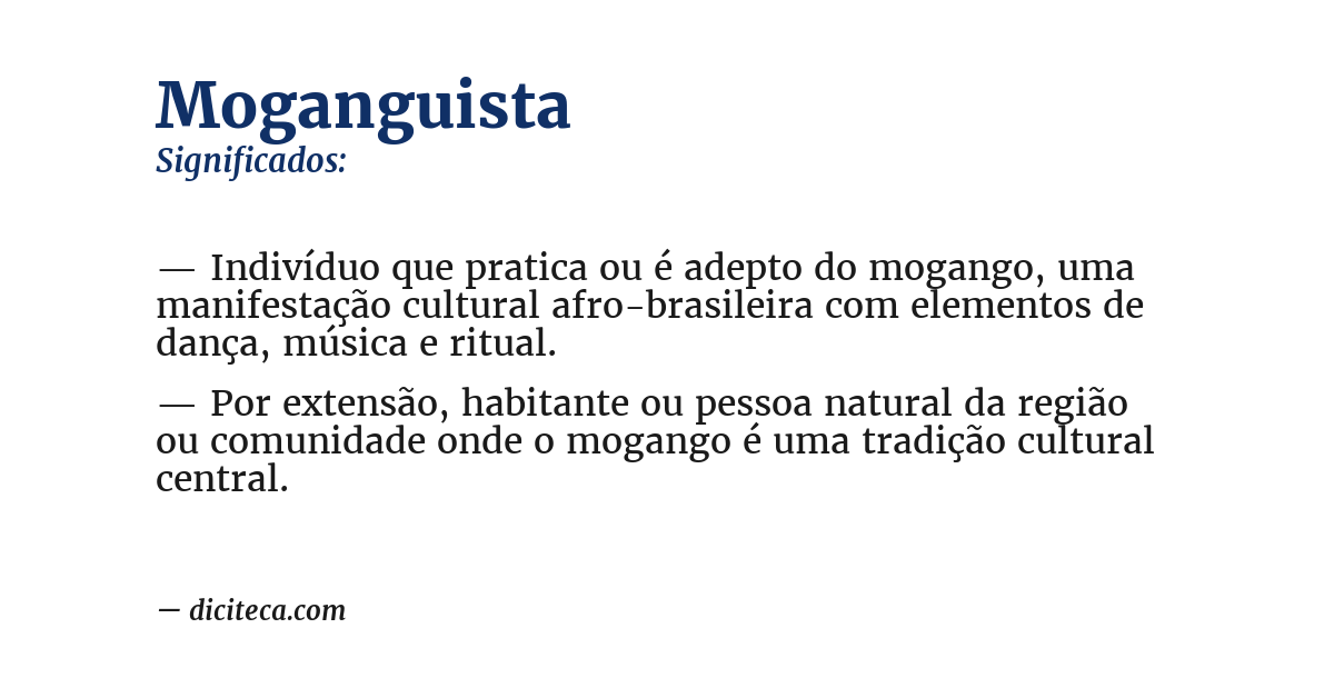 Significado de moganguista