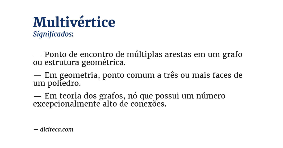 Significado de multivértice