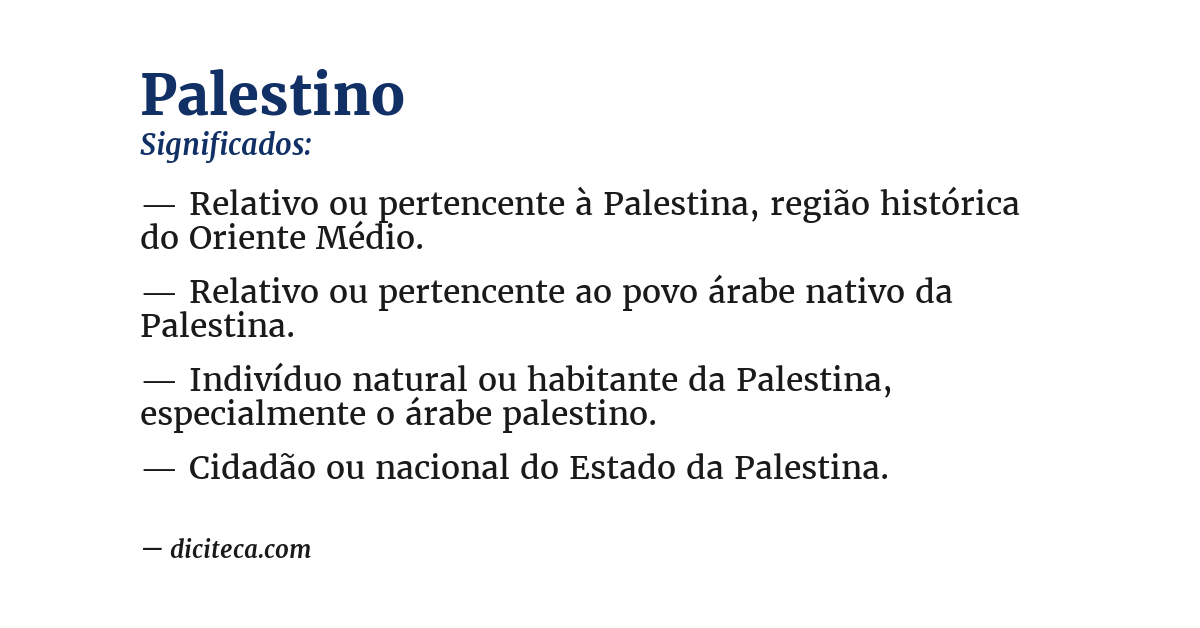 Significado de palestino