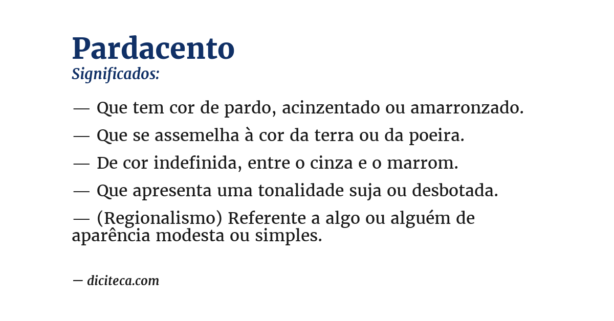 Significado de pardacento
