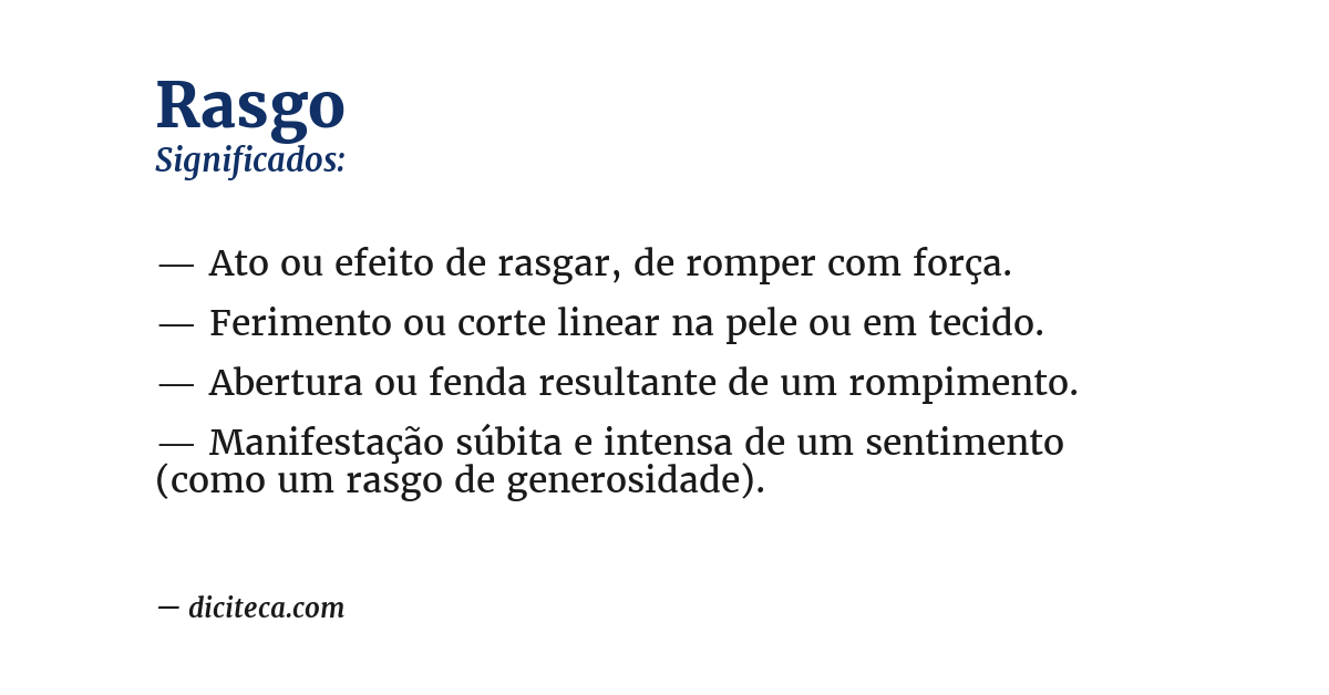 Significado de rasgo