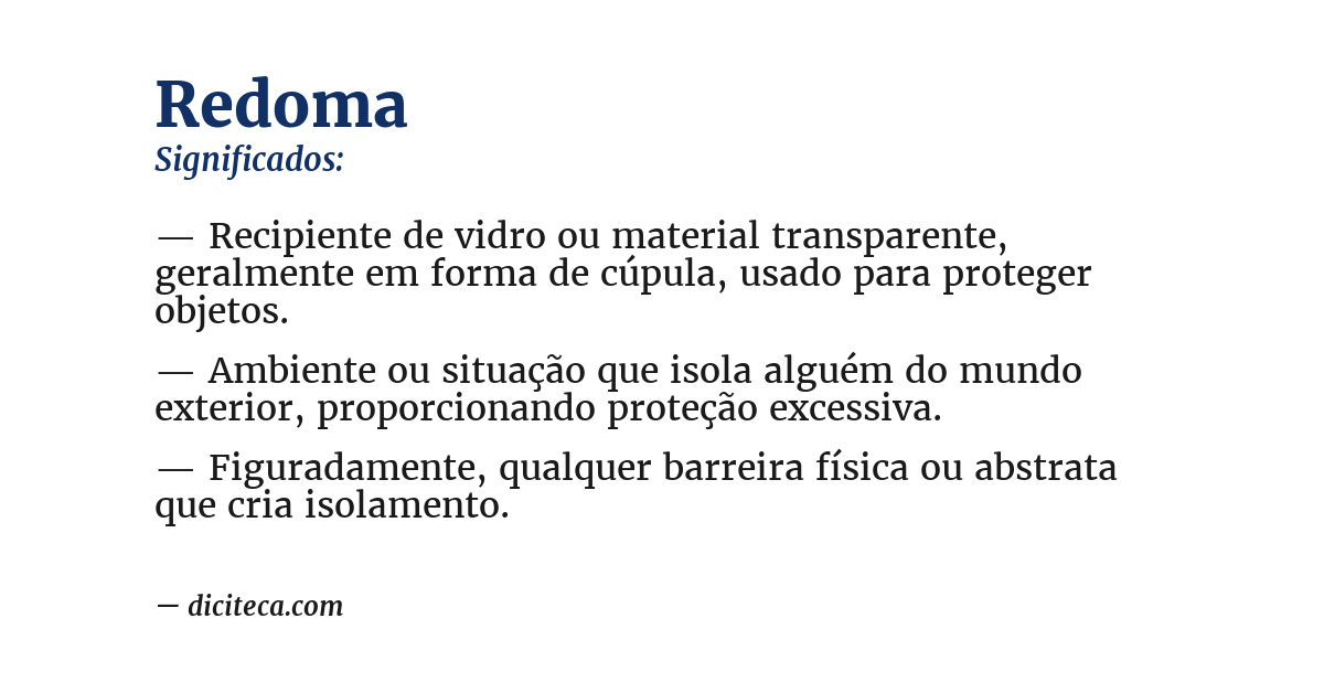 Significado de redoma