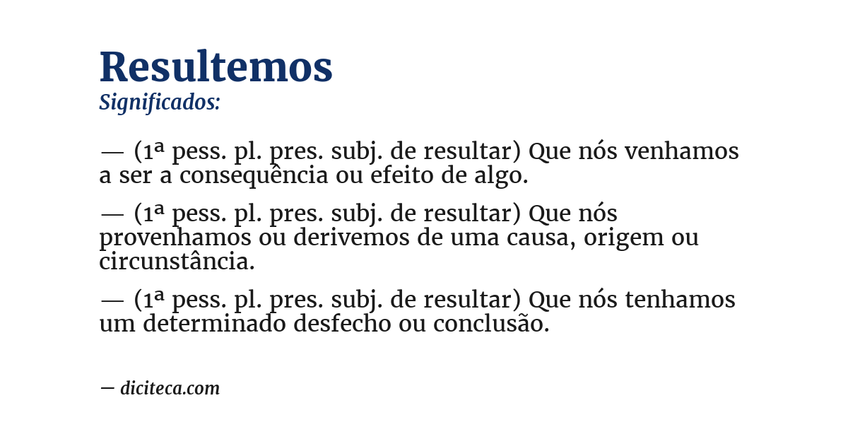Significado de resultemos