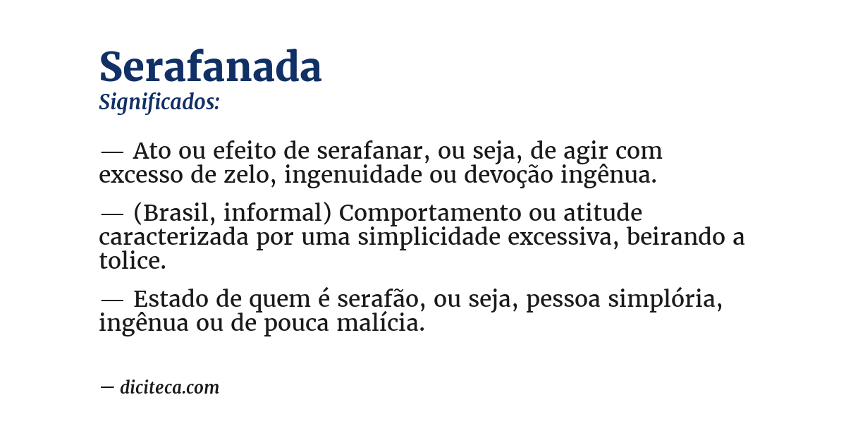 Significado de serafanada
