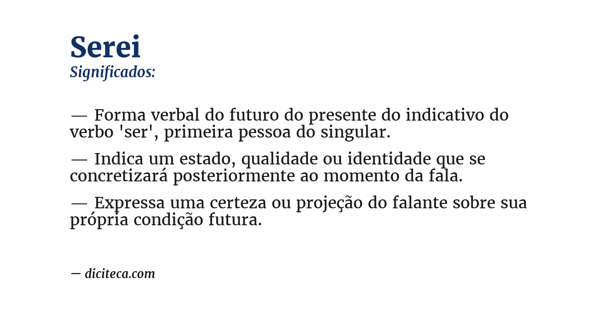 Significado de serei