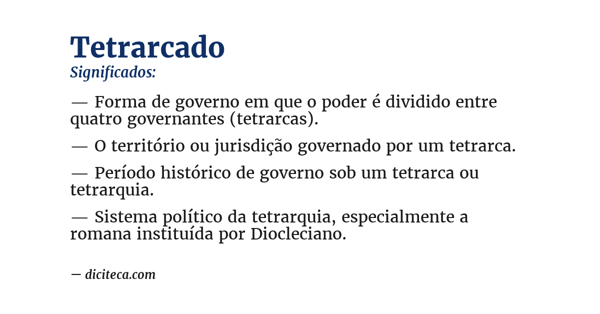 Significado de tetrarcado