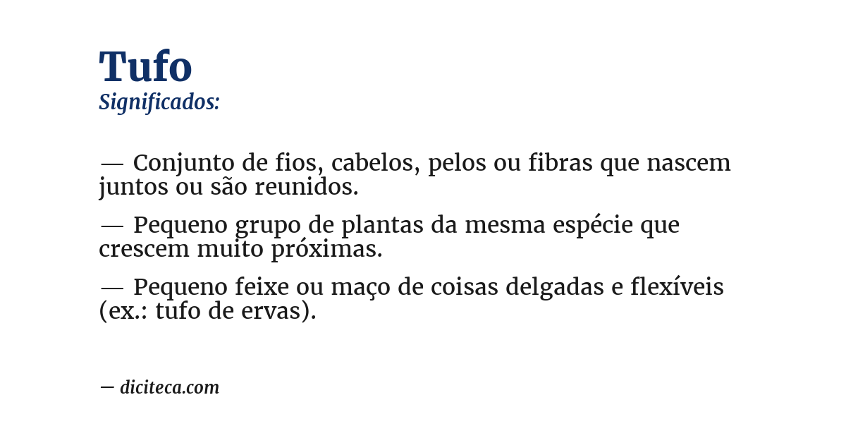 Significado de tufo
