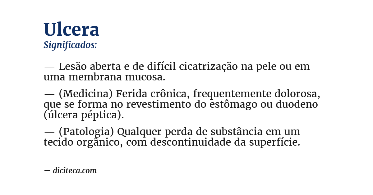 Significado de ulcera