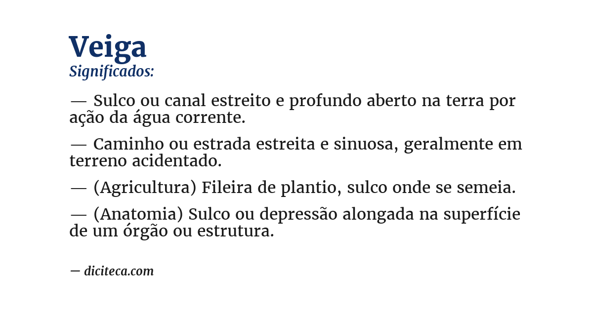 Significado de veiga