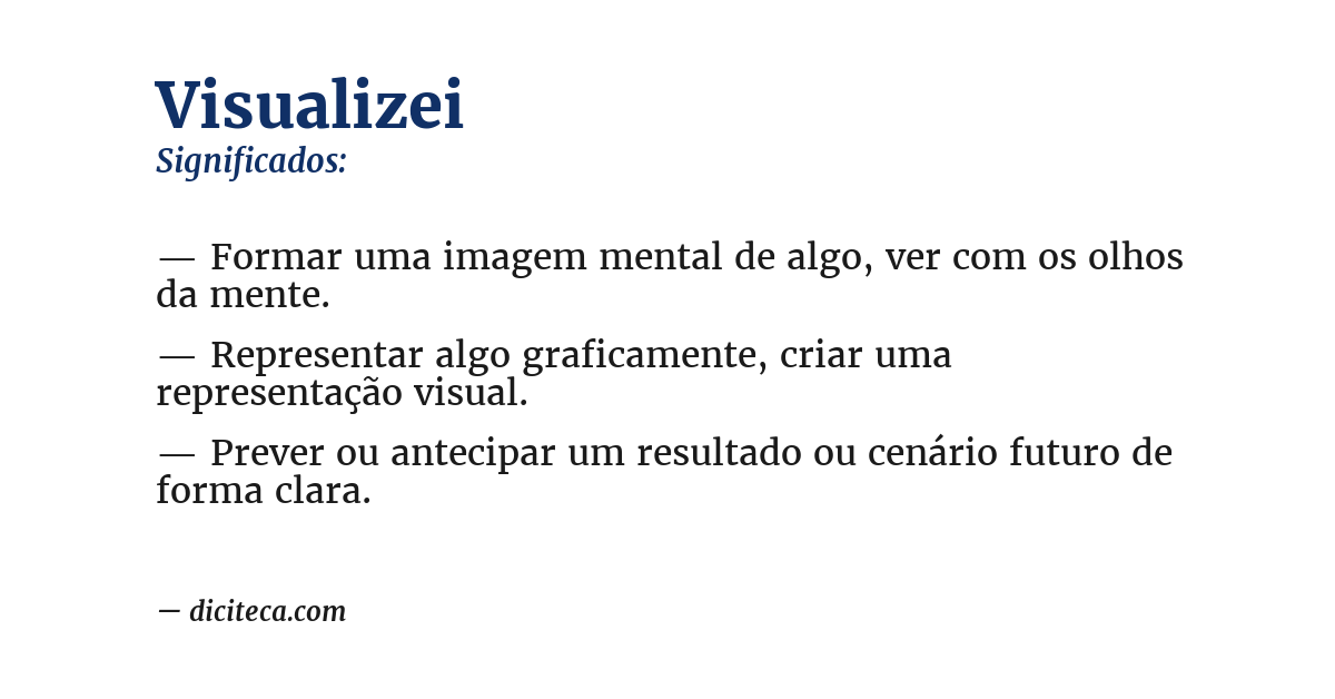 Significado de visualizei