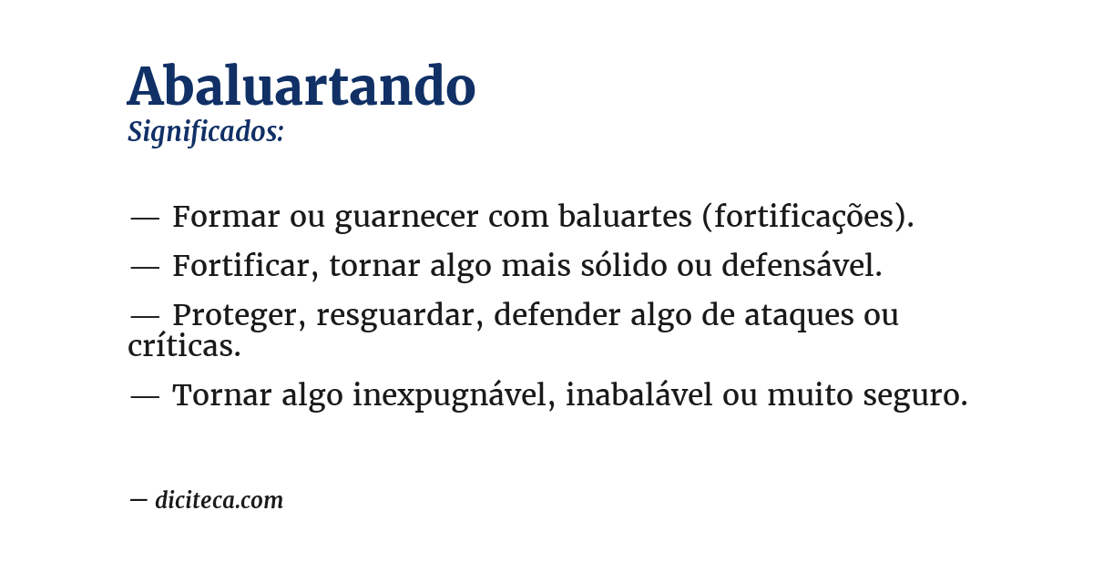 Significado de abaluartando