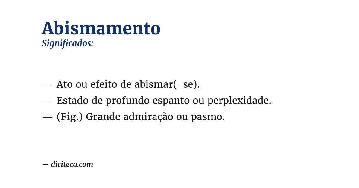 Significado de abismamento