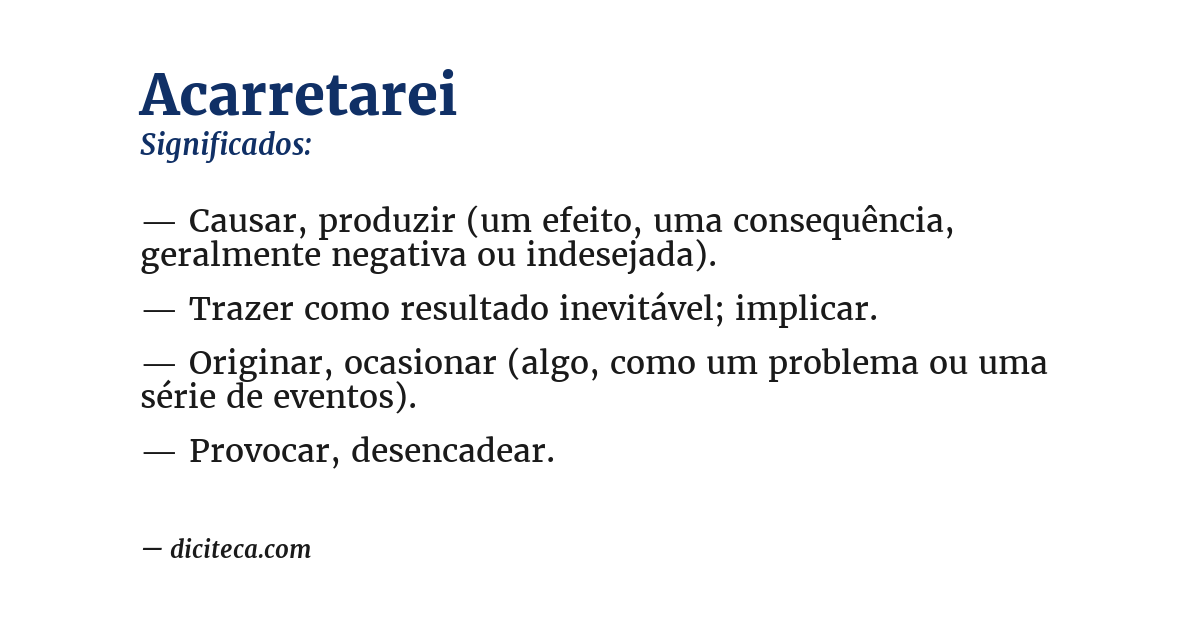 Significado de acarretarei