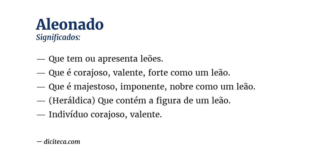 Significado de aleonado