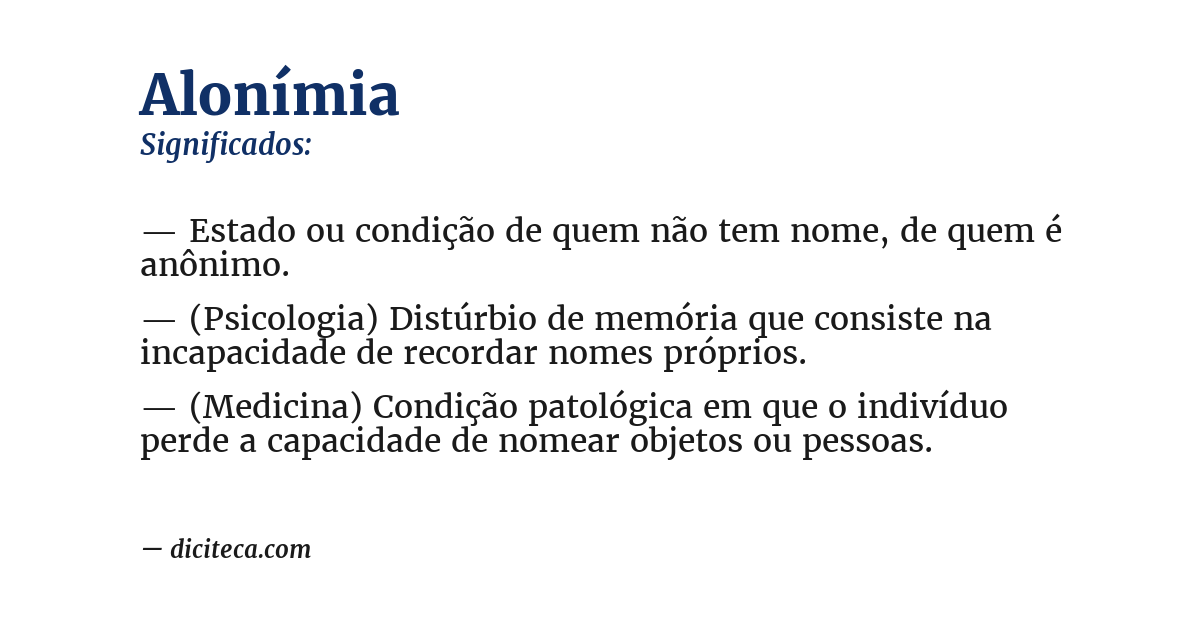 Significado de alonímia