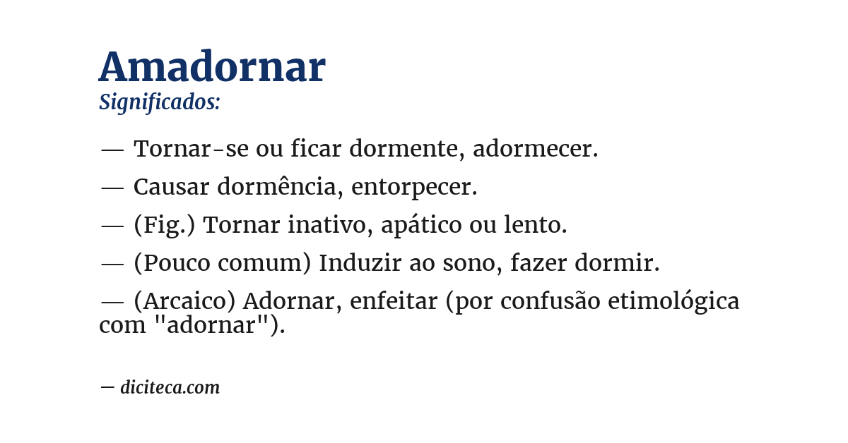Significado de amadornar