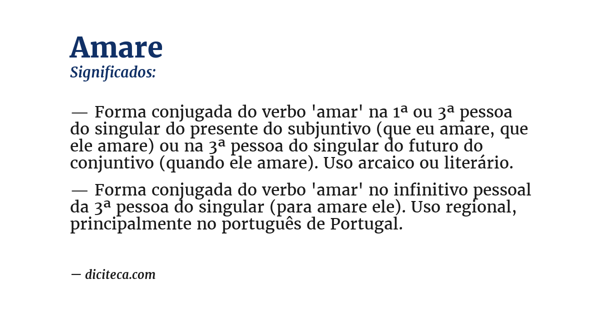 Significado de amare