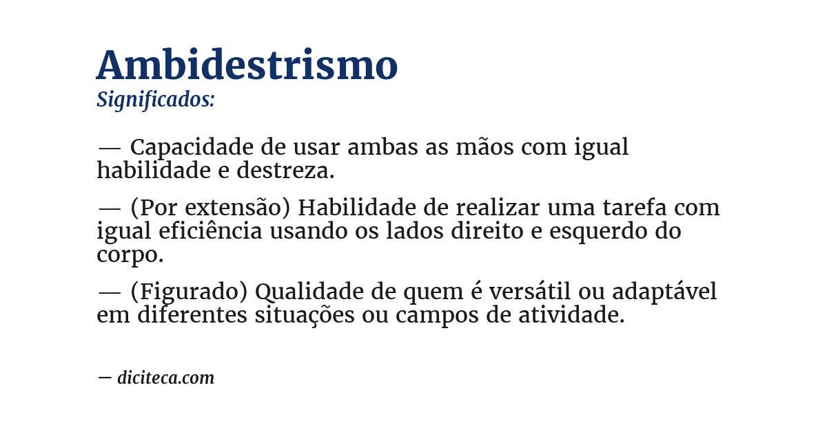 Significado de ambidestrismo