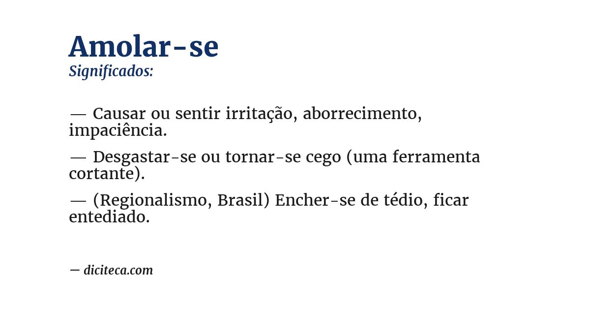 Significado de amolar-se