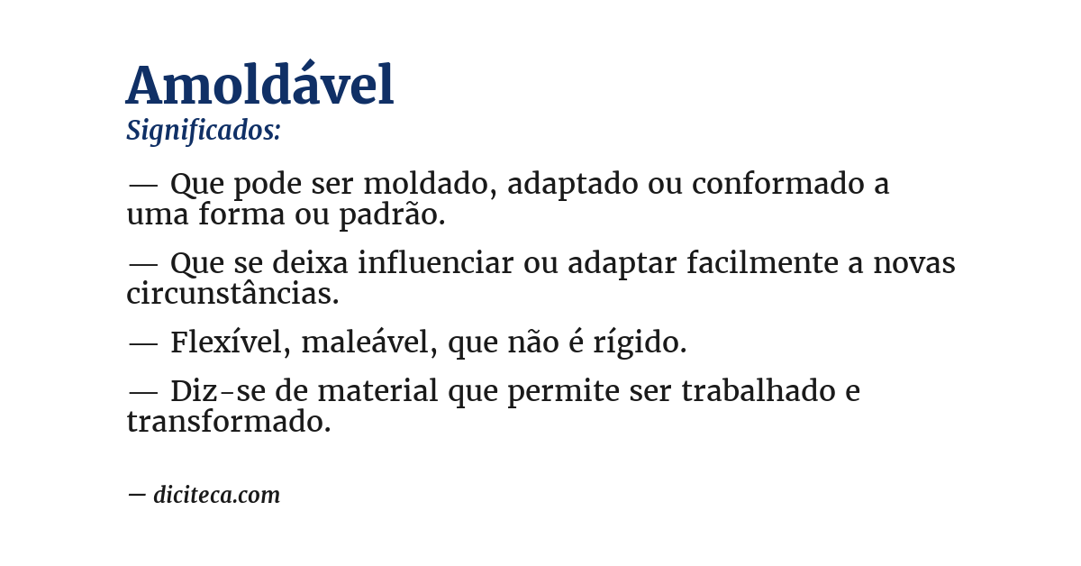 Significado de amoldável