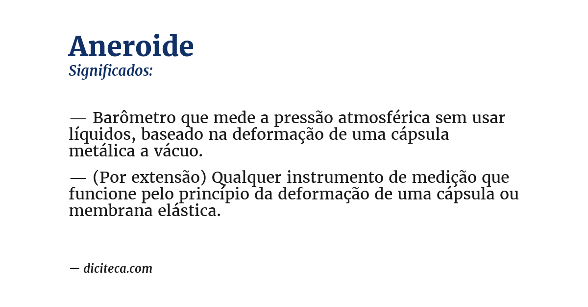 Significado de aneroide