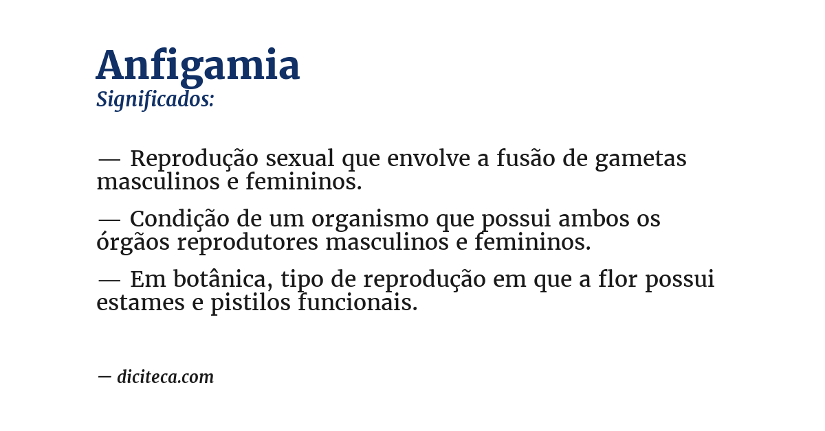 Significado de anfigamia