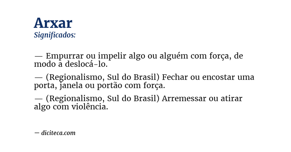 Significado de arxar
