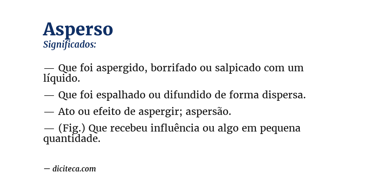 Significado de asperso