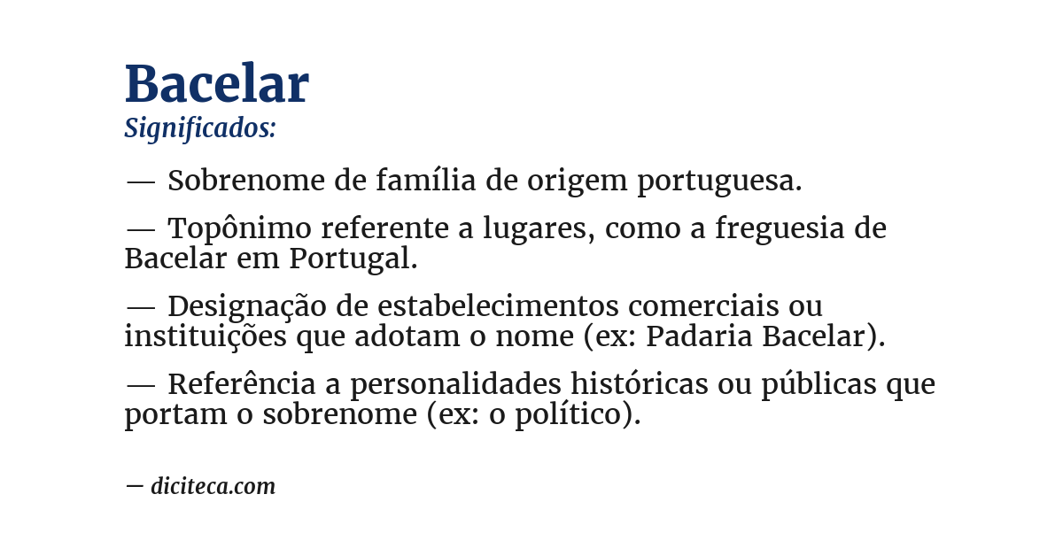 Significado de bacelar