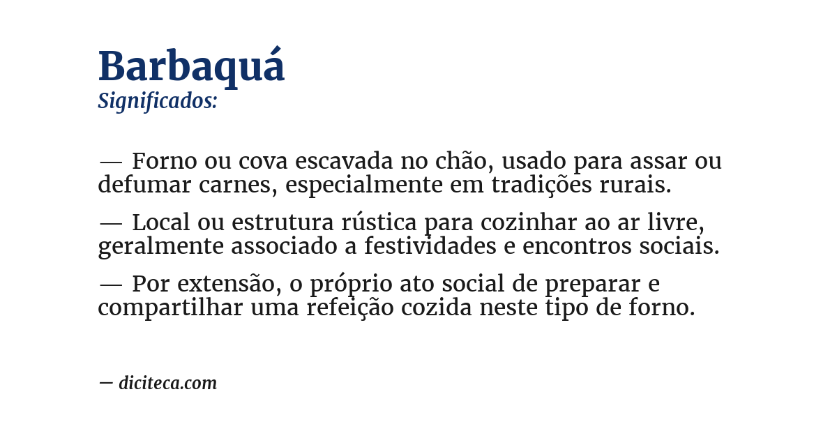 Significado de barbaquá