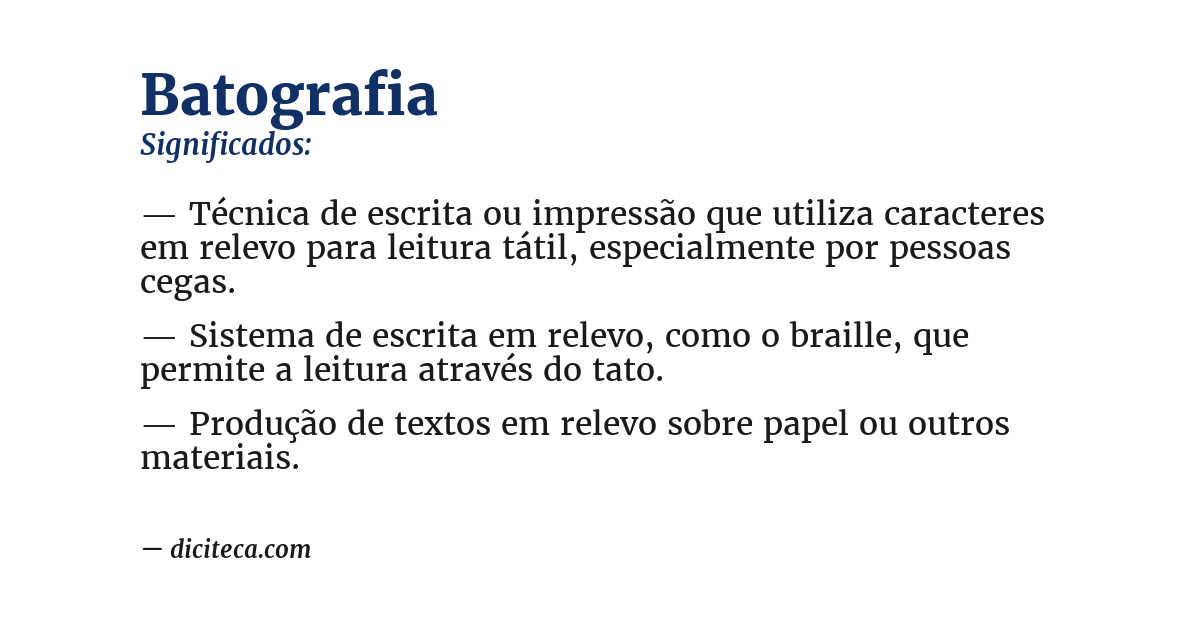 Significado de batografia