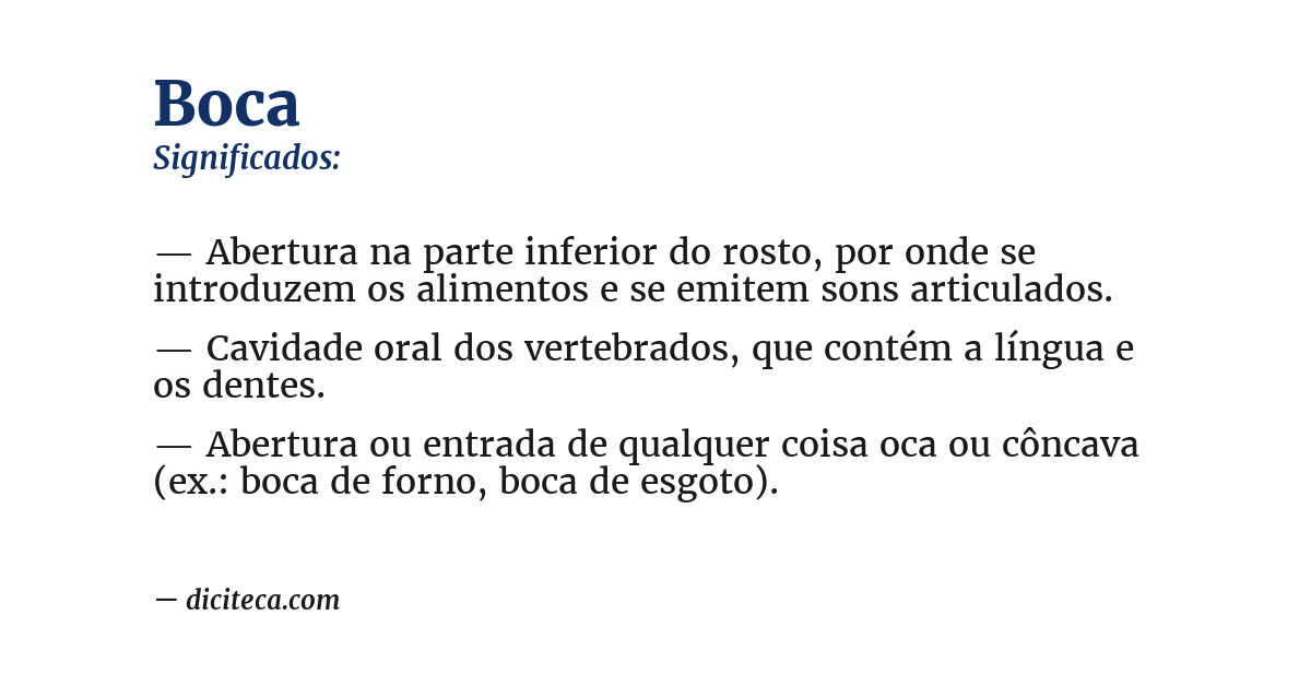 Significado de boca