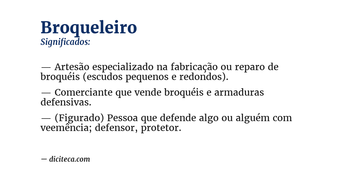 Significado de broqueleiro