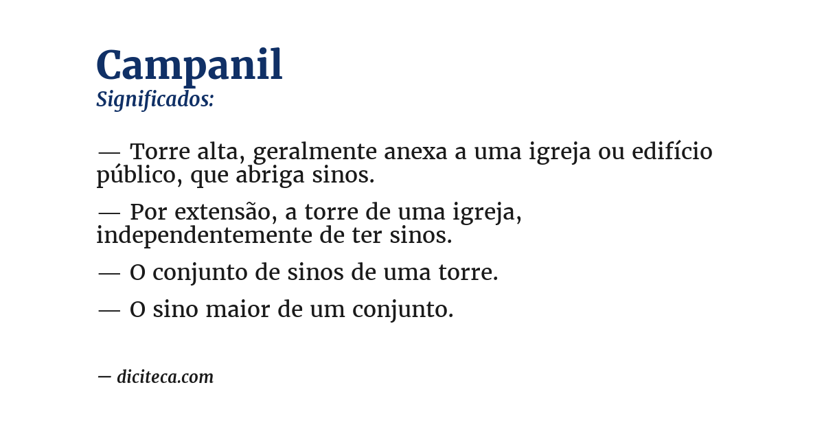 Significado de campanil