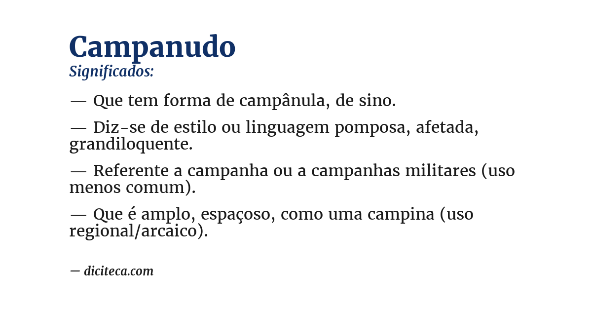 Significado de campanudo