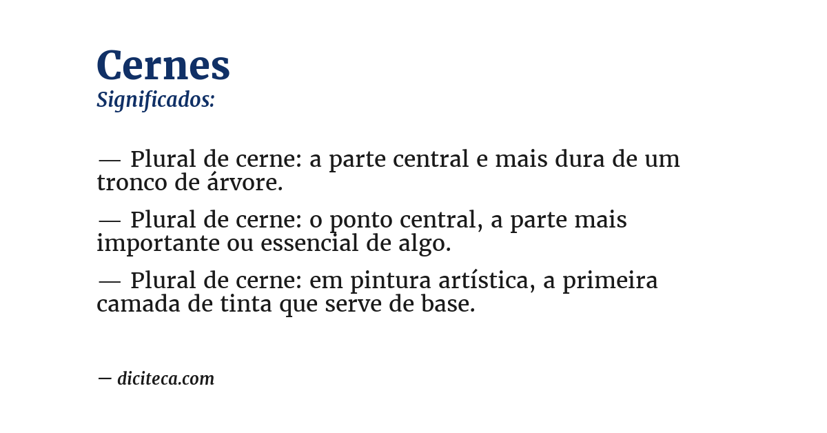 Significado de cernes