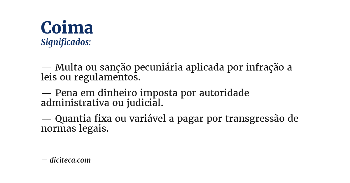 Significado de coima