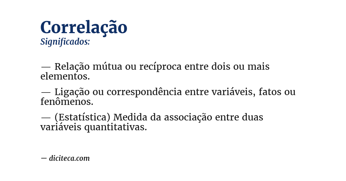 Significado de correlação