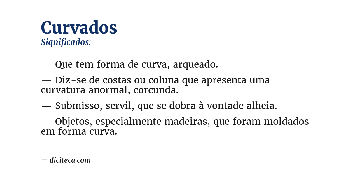 Significado de curvados