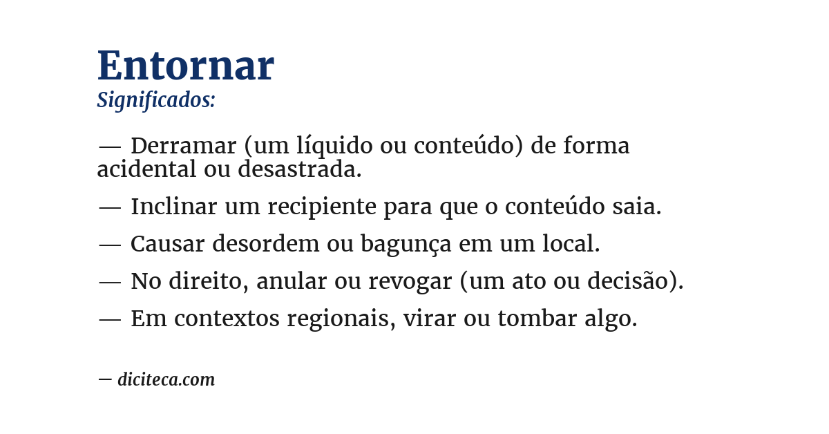 Significado de entornar