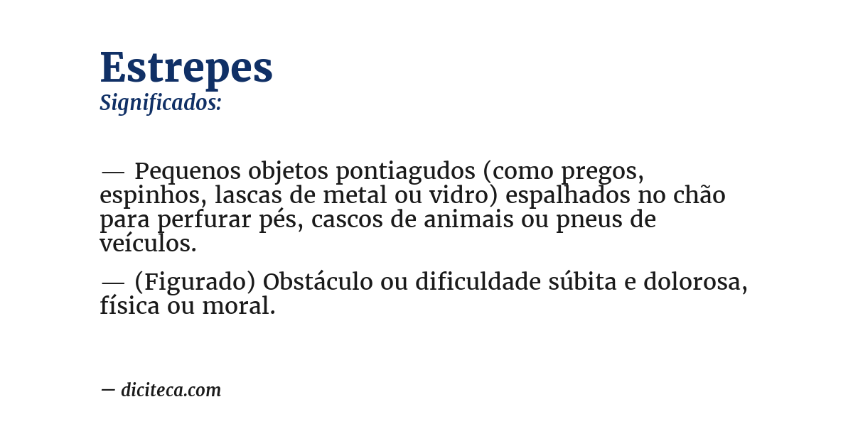 Significado de estrepes