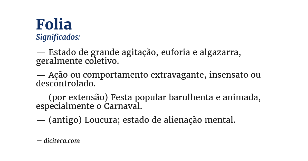 Significado de folia