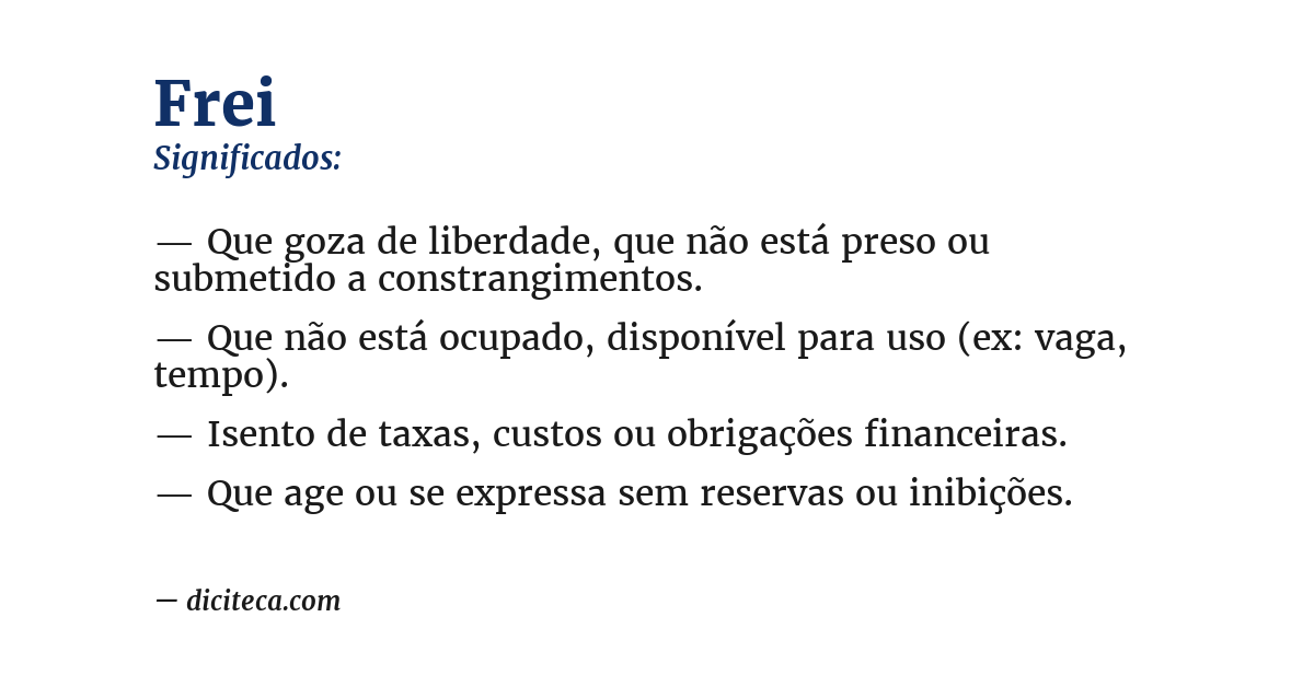 Significado de frei