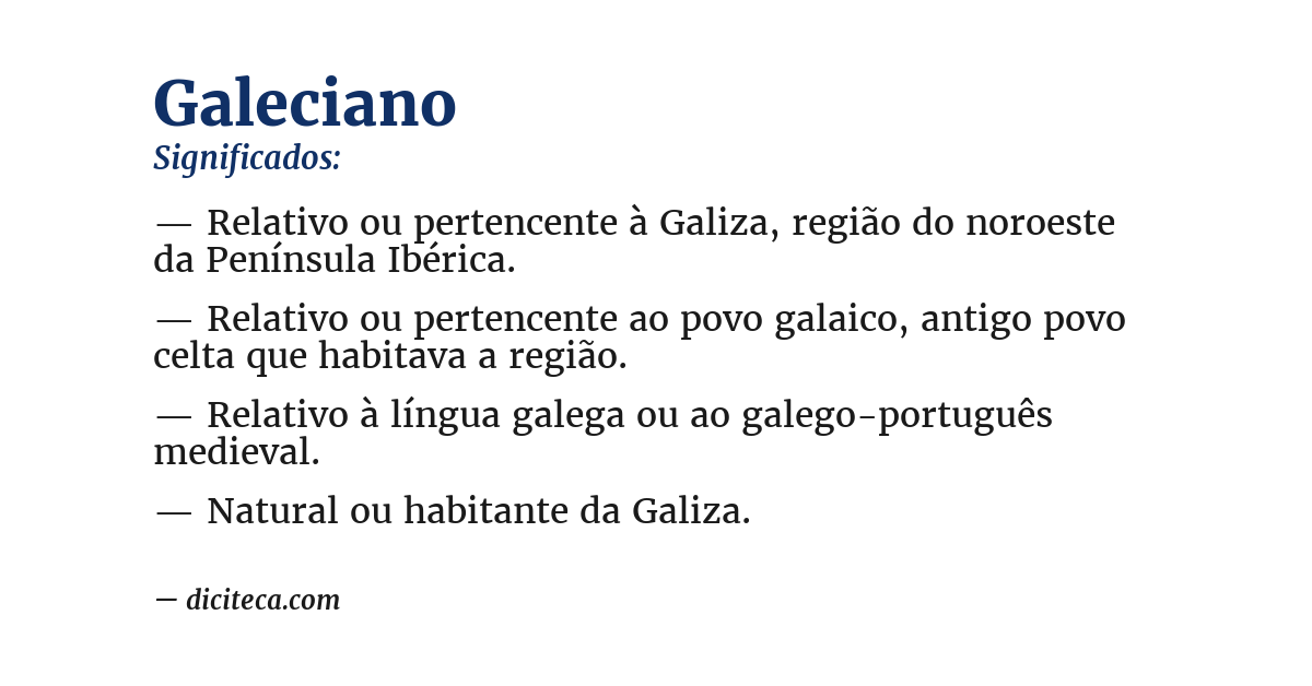 Significado de galeciano