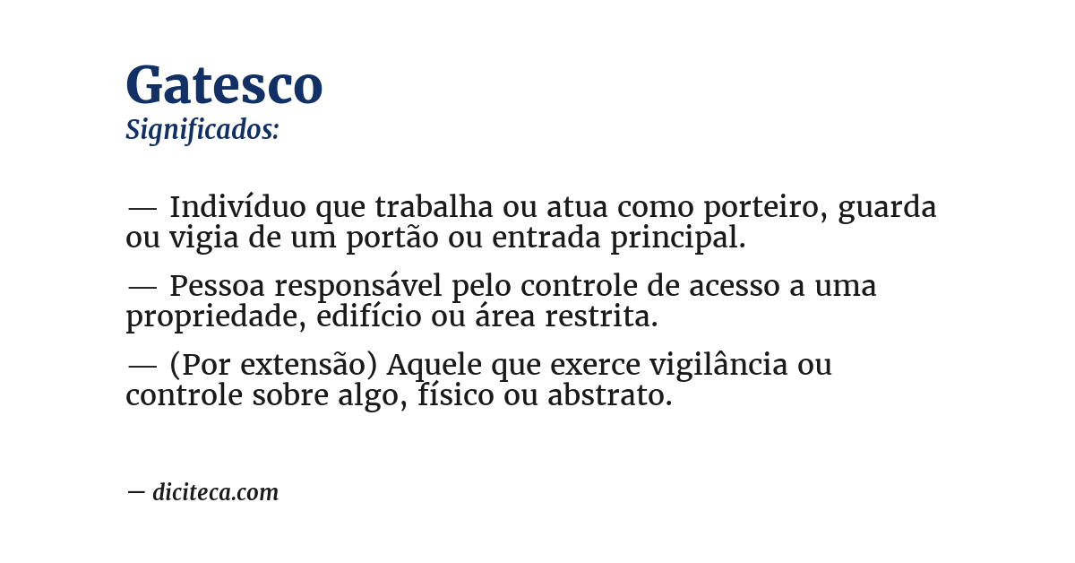 Significado de gatesco