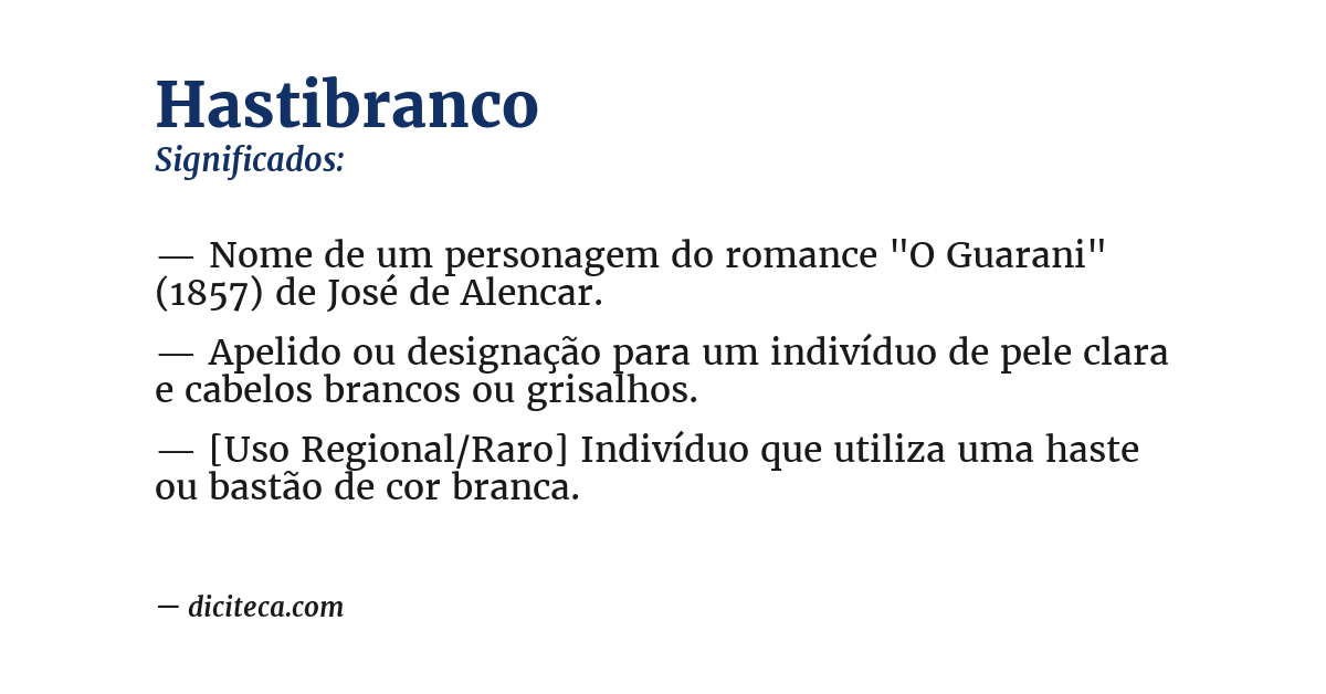 Significado de hastibranco