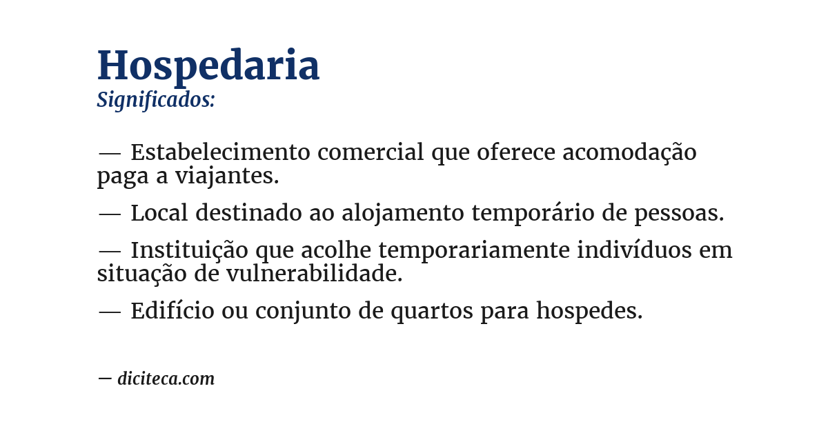 Significado de hospedaria